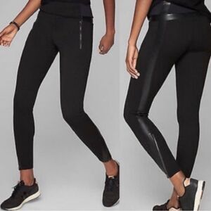 Athleta Luxe Ponte Moto Leggings Women Size S